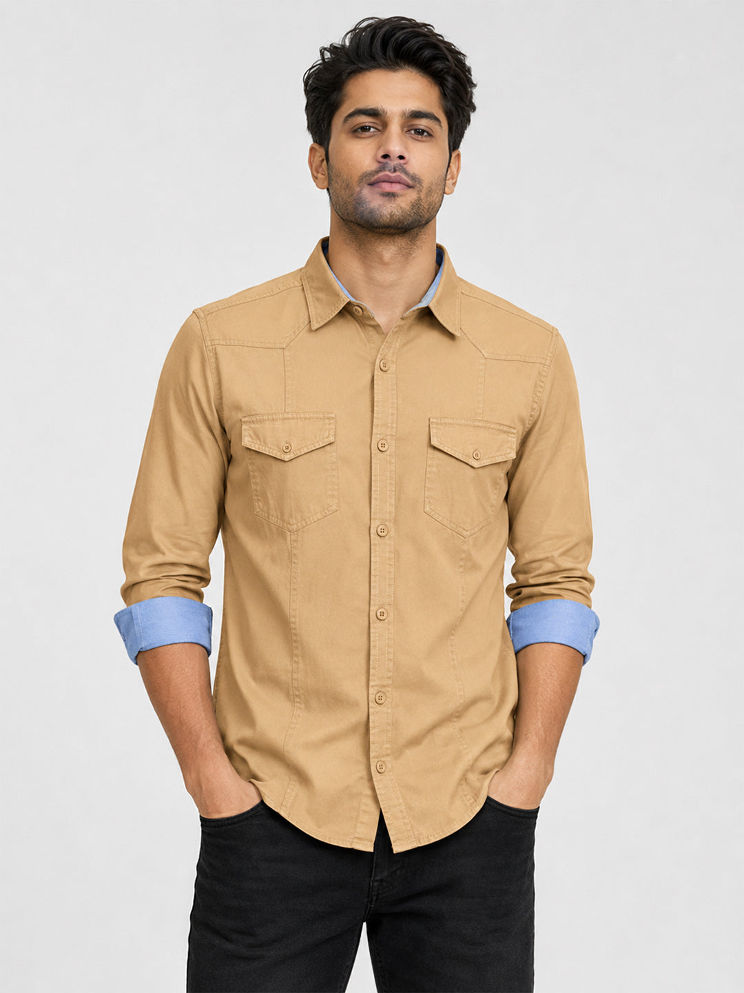 Cargo Style Cream Shirt