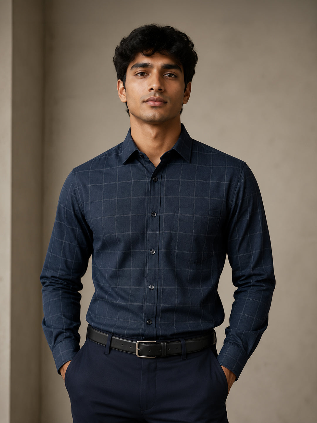 Navy Blue Signature Check