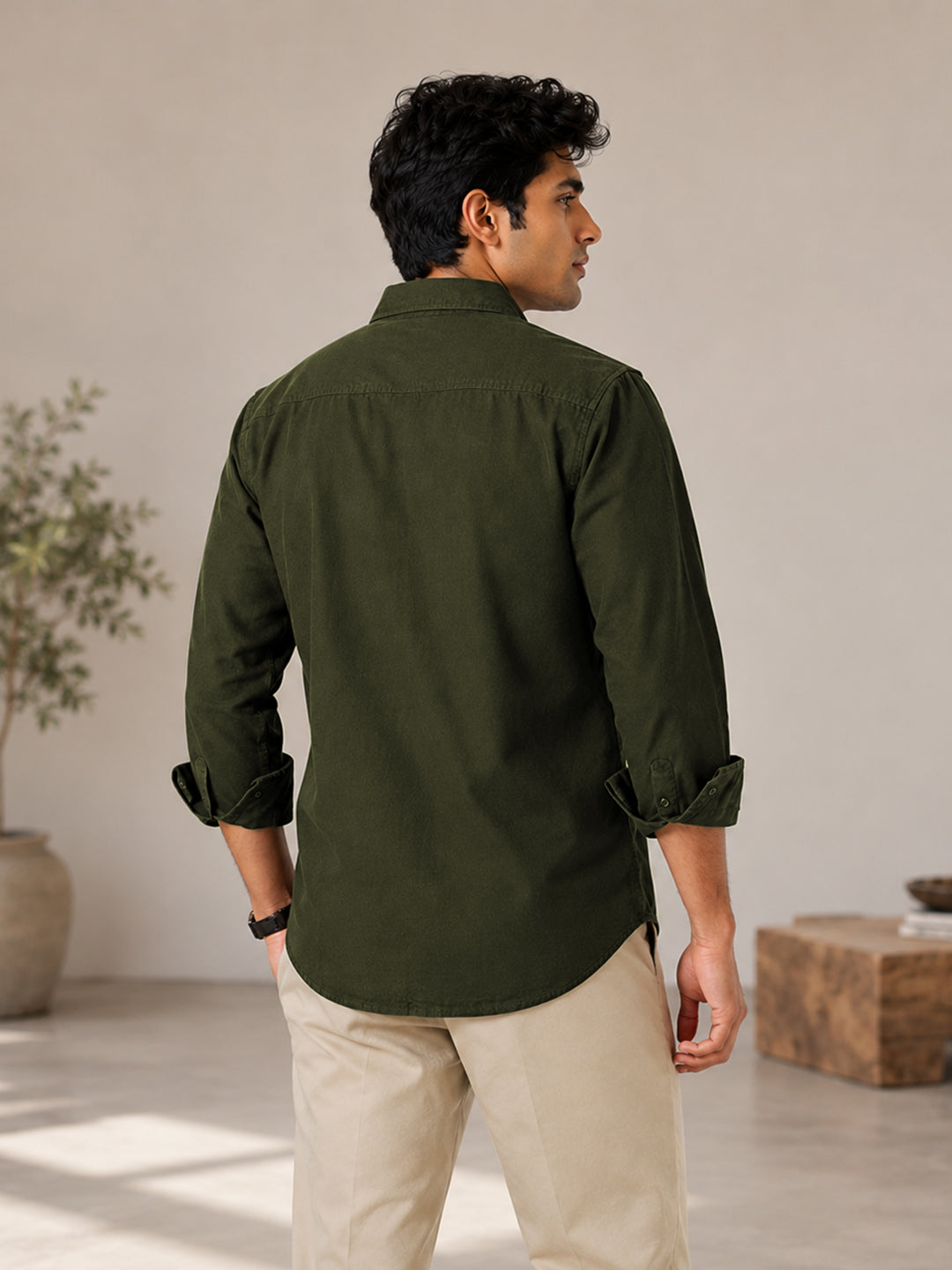 Bottle Green Casual Cargo
