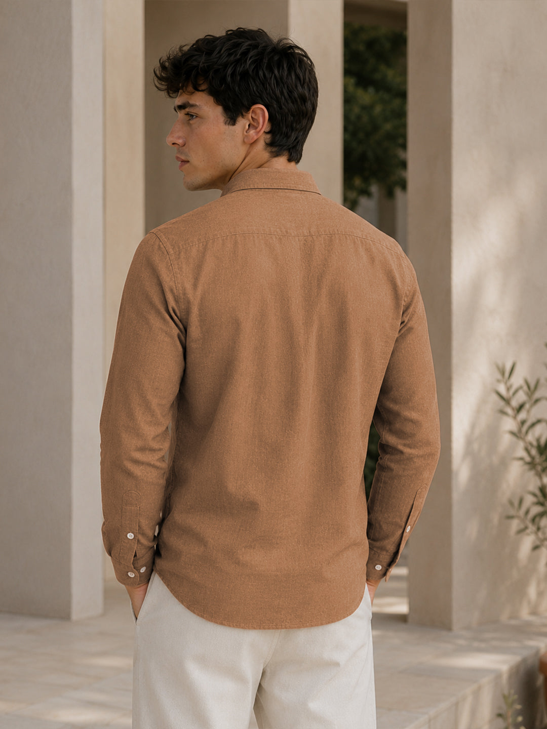 Dusty Brown Down Button