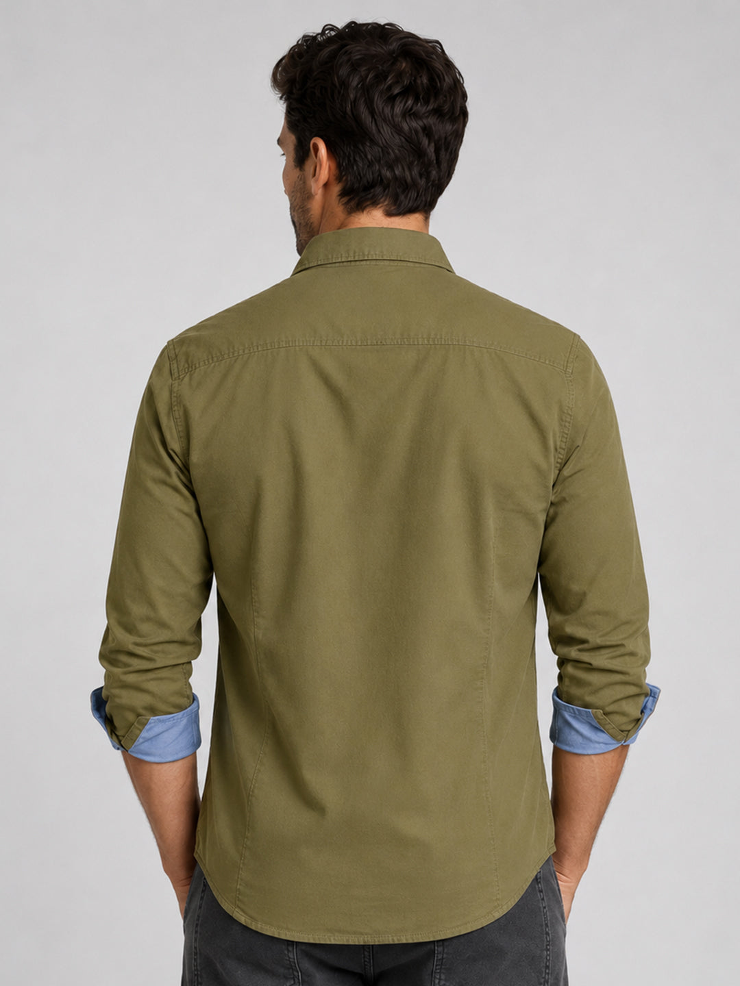 Cargo Style Olive Shirt
