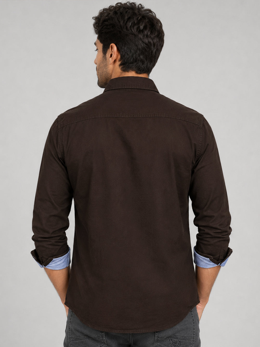 Cargo Style Dark Brown Shirt