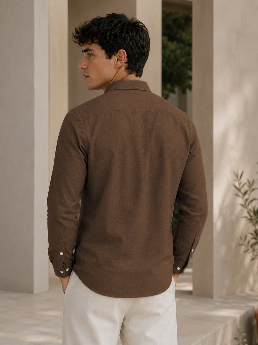 Dark Brown Down Button