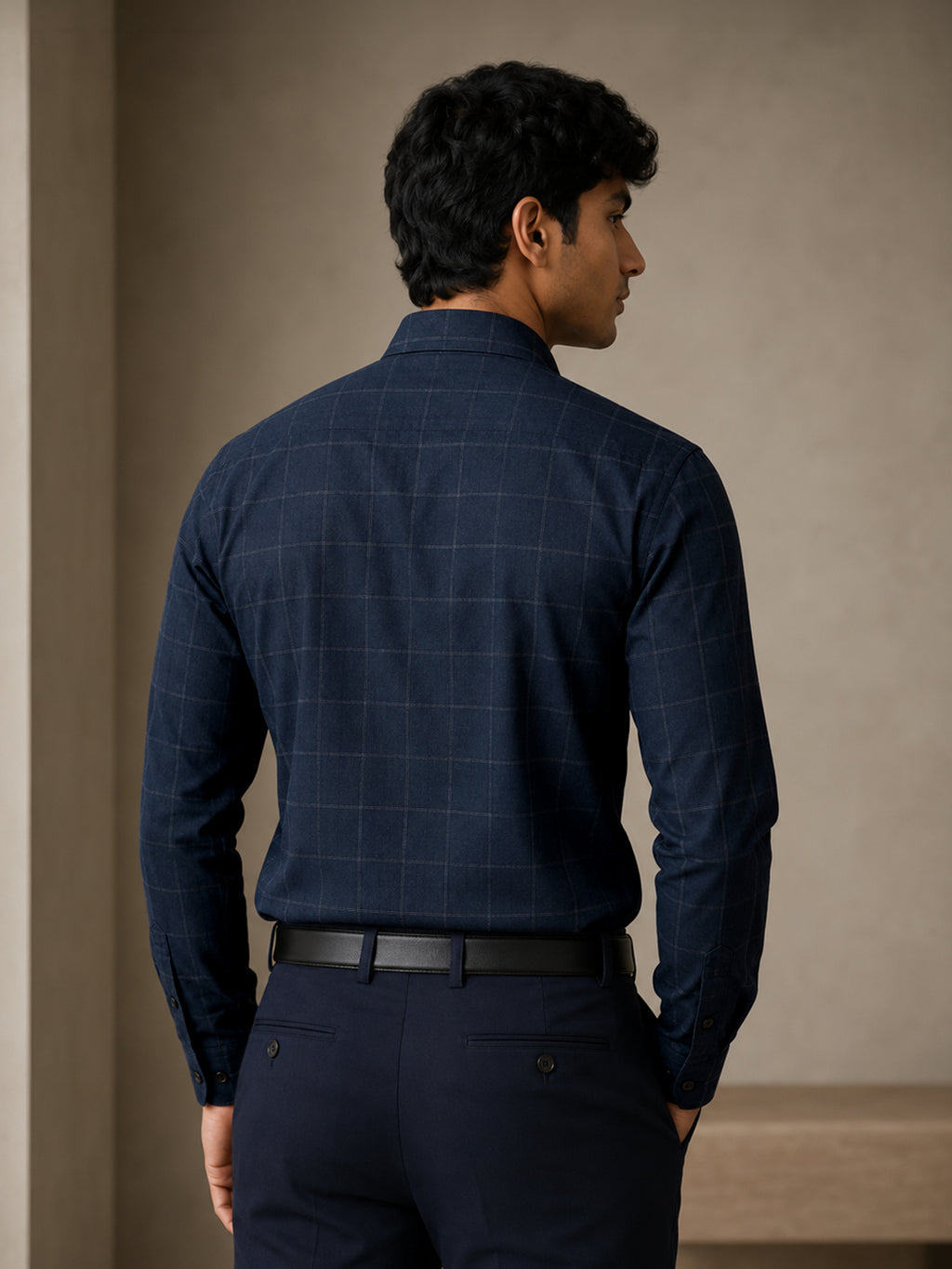 Navy Blue Signature Check