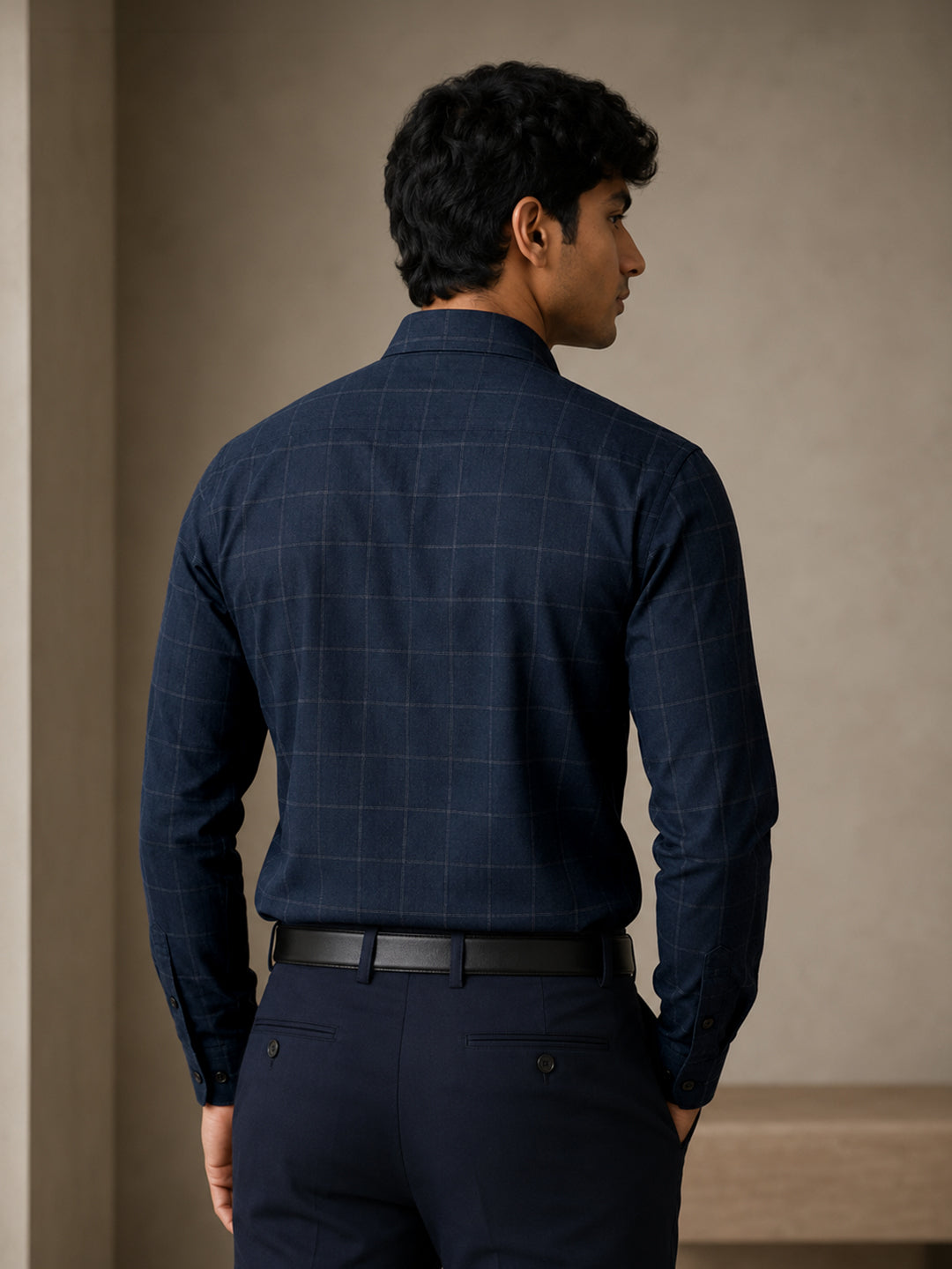 Navy Blue Signature Check