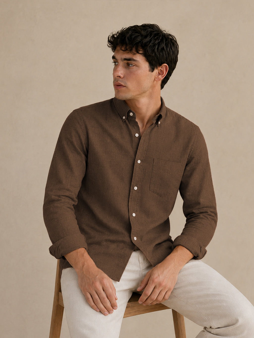 Dark Brown Down Button