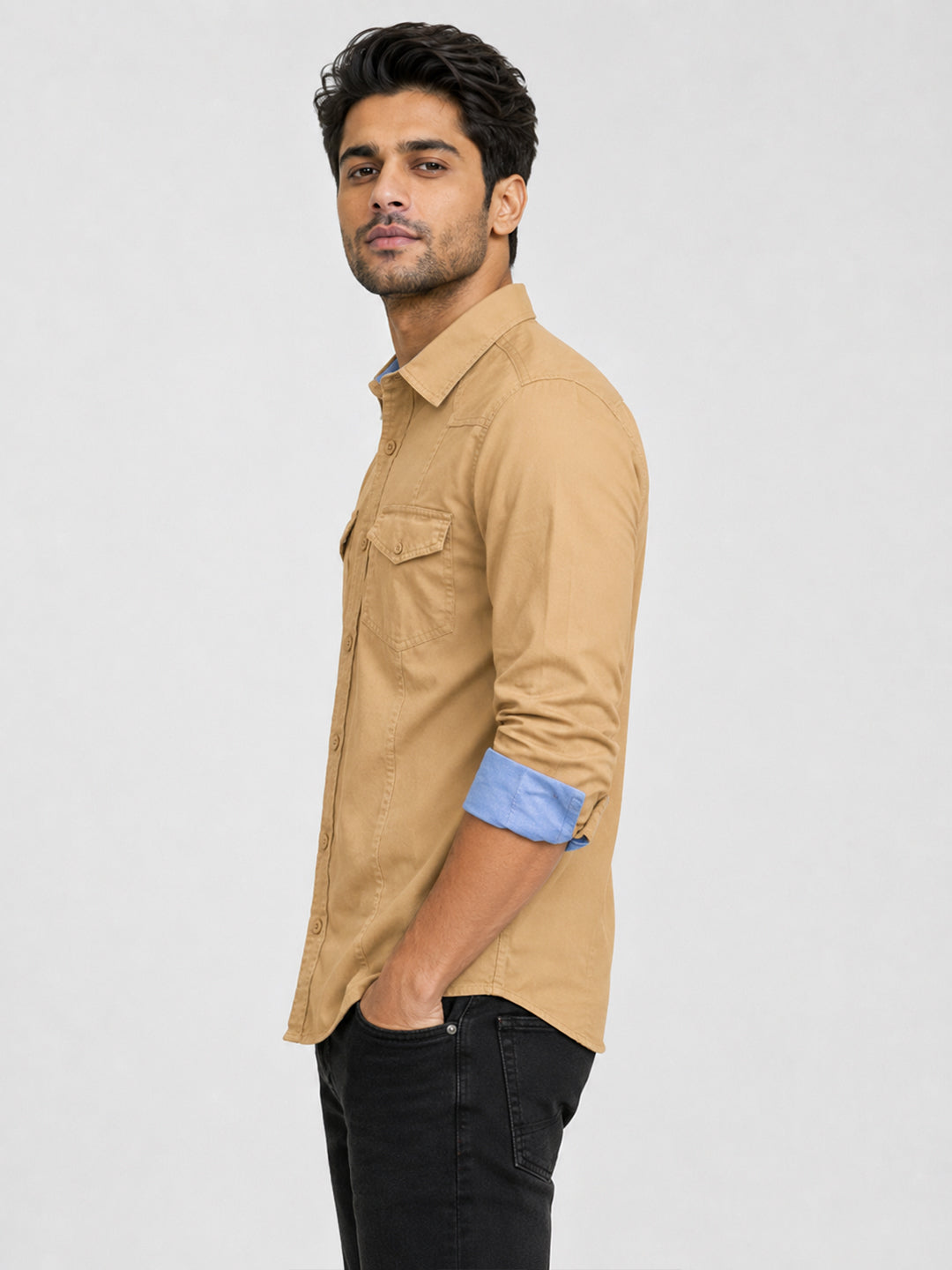Cargo Style Cream Shirt