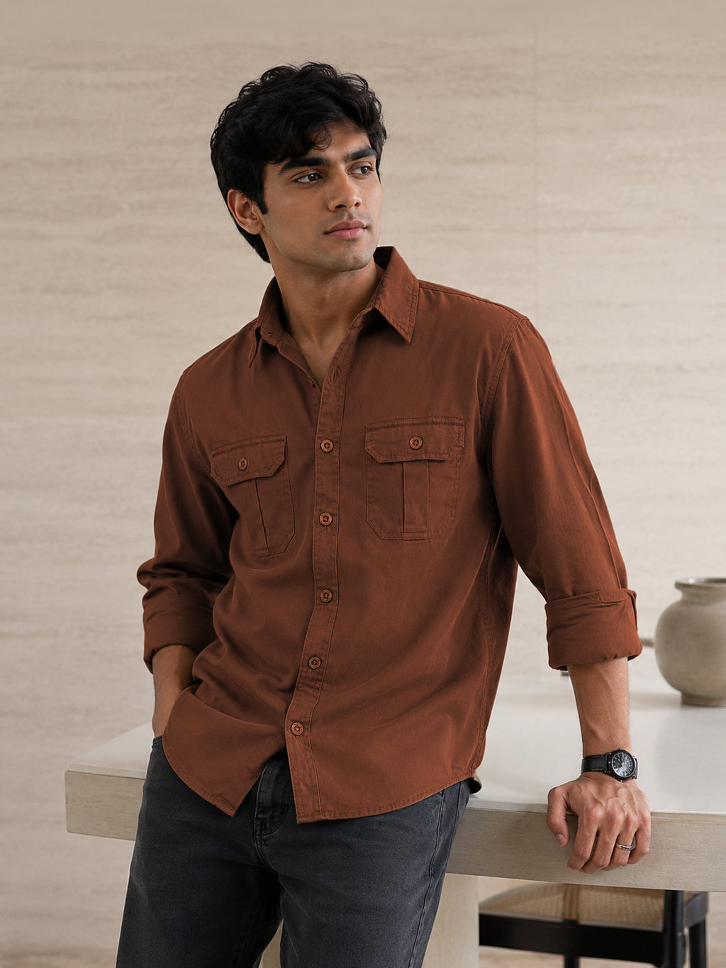 Brown Casual Cargo
