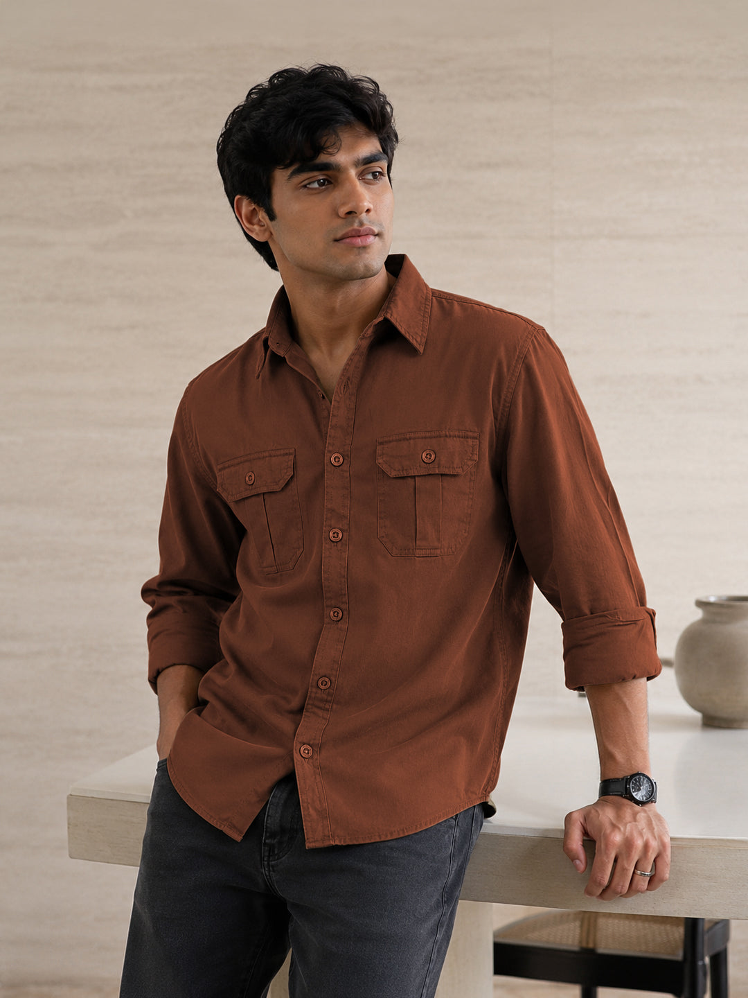 Brown Casual Cargo