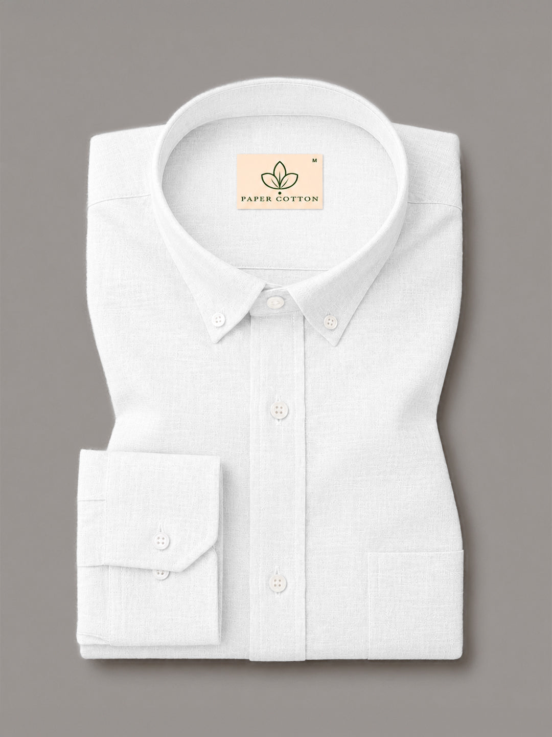 White Linen Down Button