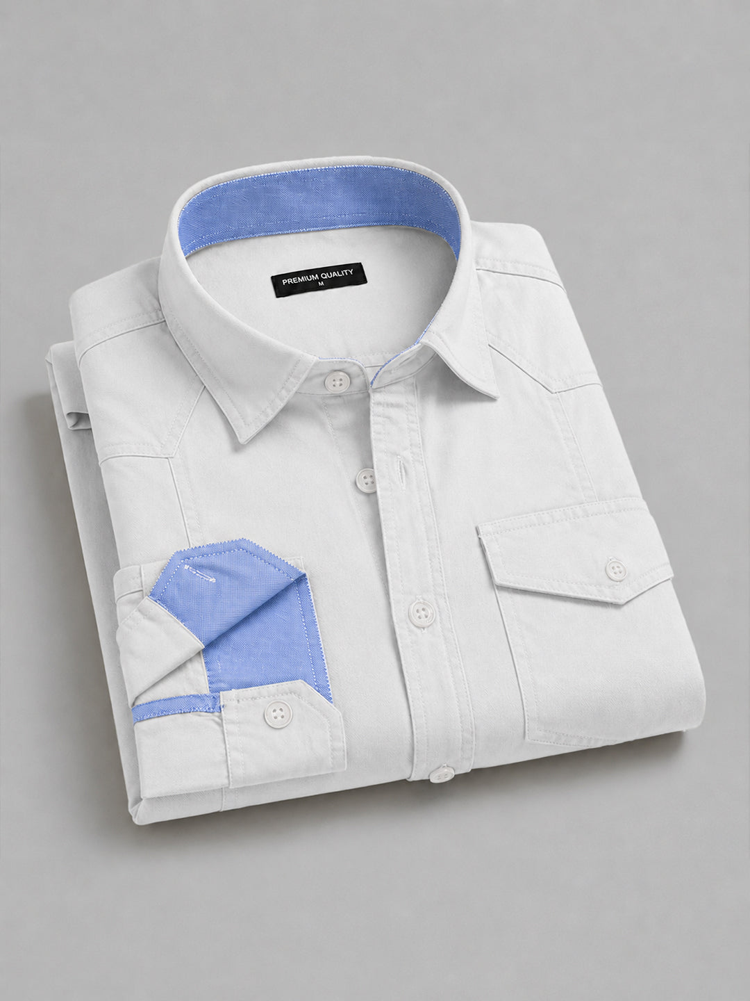 Cargo Style White Shirt