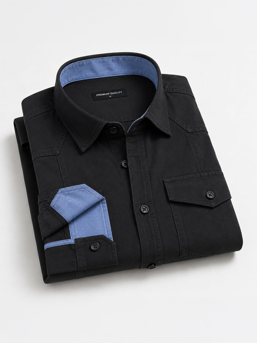 Pack Of 2 Cargo Style Dusty Brown & Black Shirt