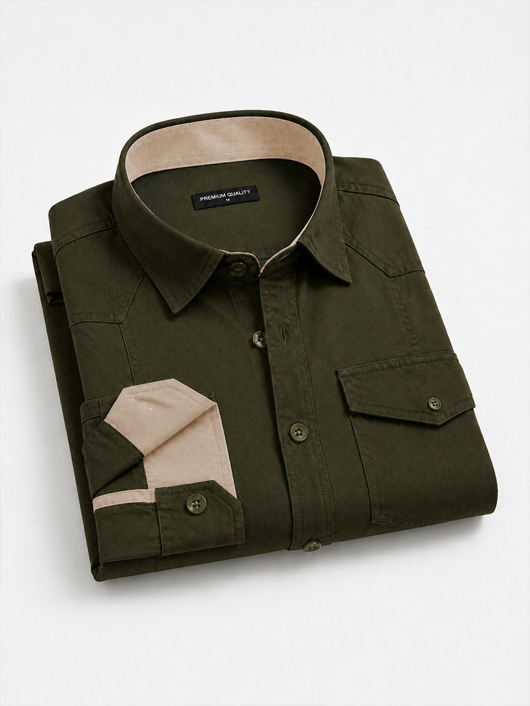 Cargo Style Bottle Green Shirt