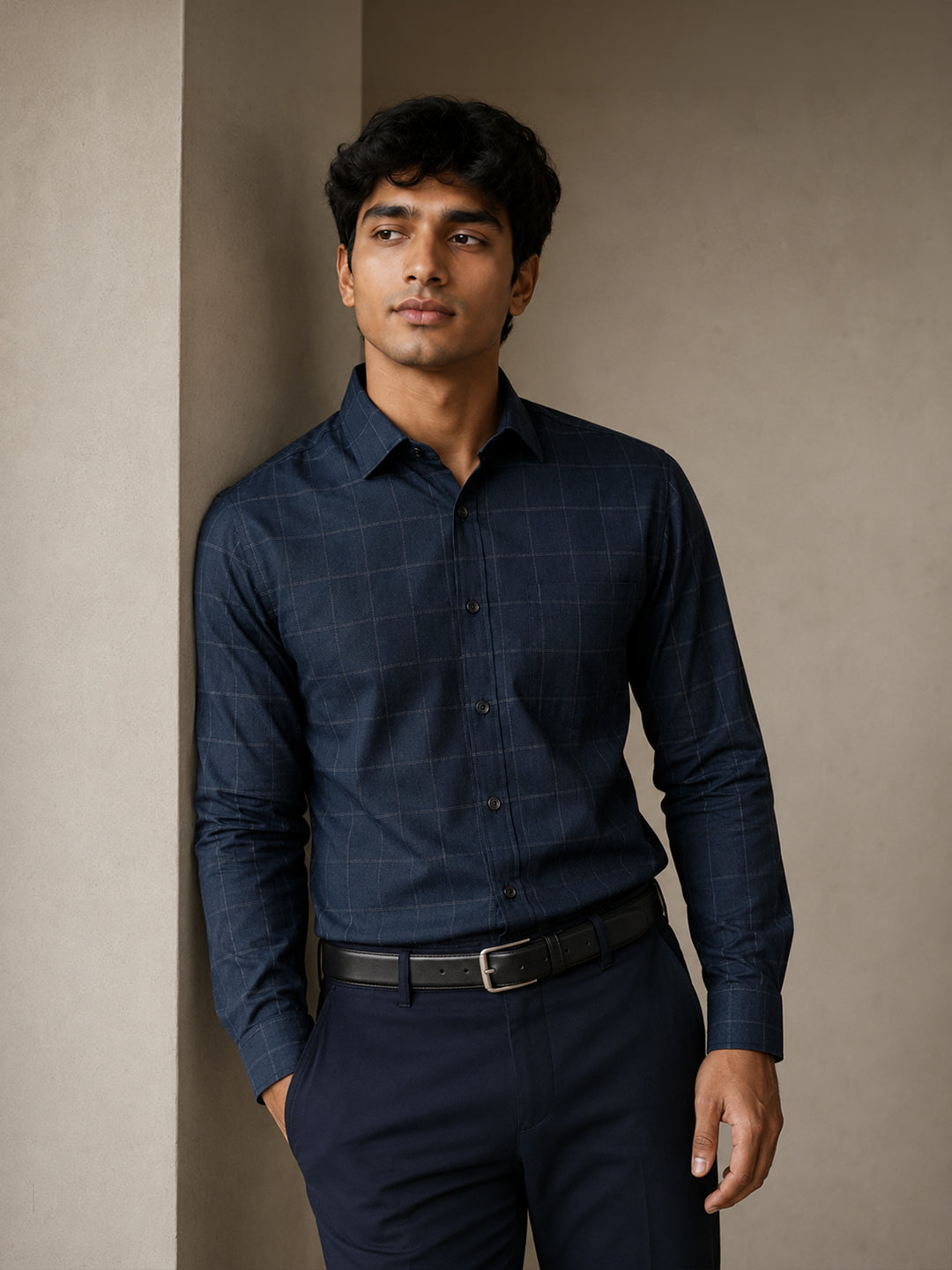Navy Blue Signature Check