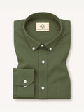 Olive Linen Down Button