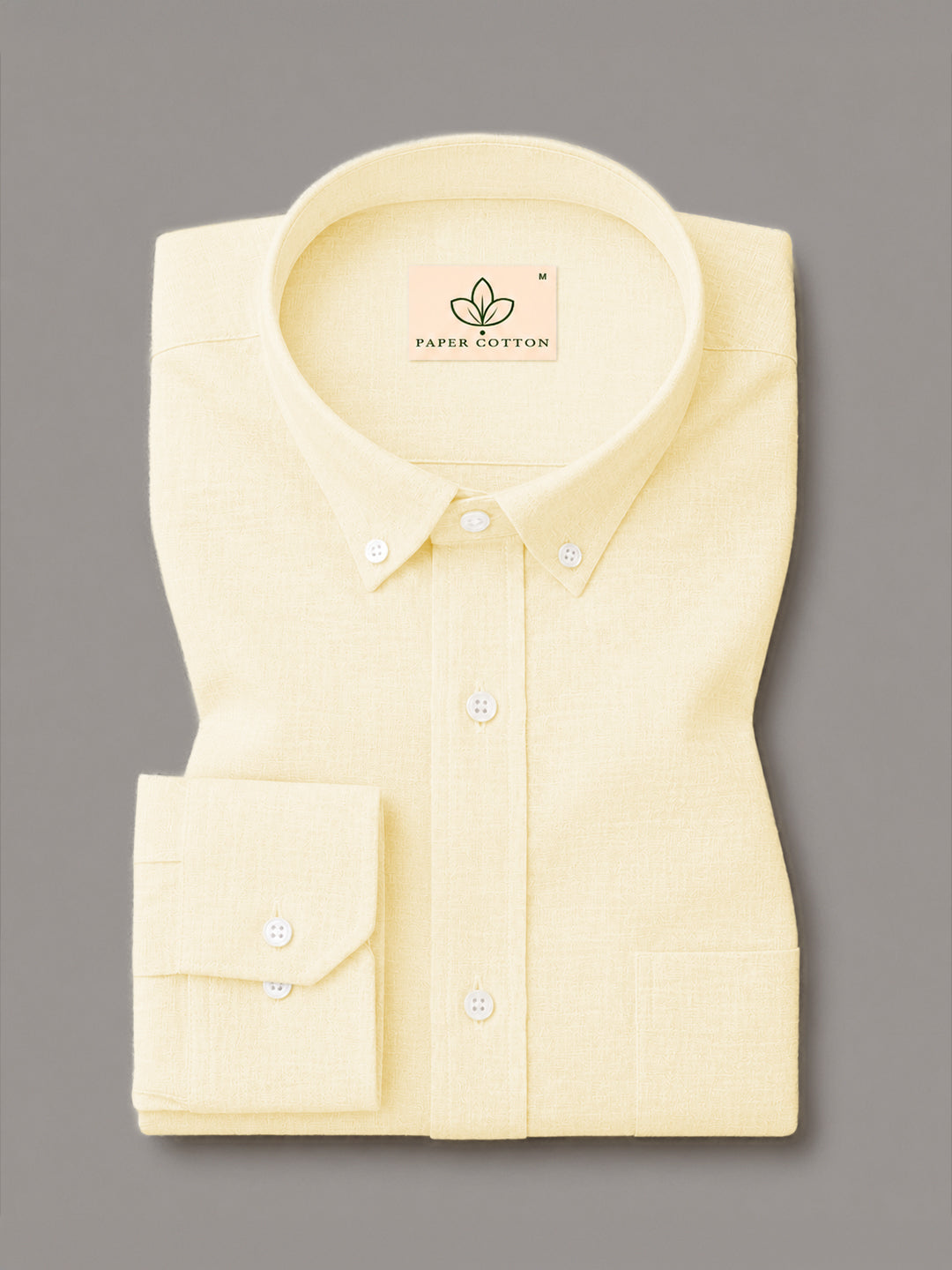 Lemon Linen Down Button